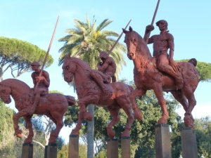 Warriors on horseback