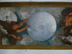 Only Caravaggio ever painted on a ceiling.  