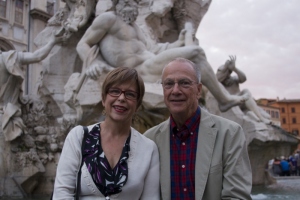 Ric and I at Piazza Navona. Photo by Derek