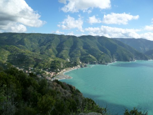Monterosso from above.