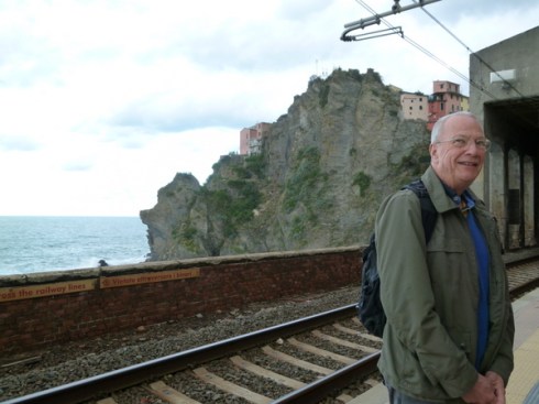 Train station with a view, and Ric.