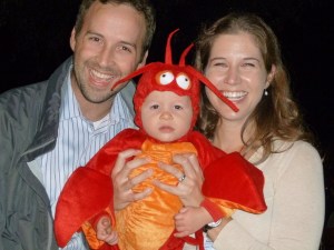 Baby lobster and family