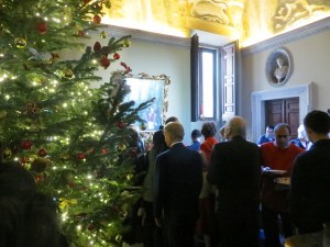 The Aurora Room, with it's famous fresco, and a gigantic tree. 