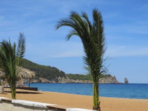 The beach at Giglio Campese, a little like Hawaii. 