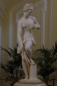 Venus After the Bath, a stunning nude by Giambologna, on display at the U.S. Embassy in Rome.