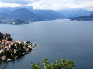 View to Varenna from the trail. 