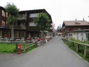 Murren is a very pretty, serene town, but not easy to reach: 5 trains and a gondola lift from Rome to Murren.