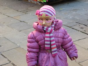 Not yet Carnivale, but this little cutey has her mask. 