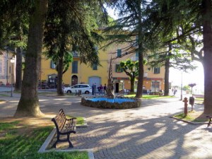 Piazza in Montese, in front of the Hotel Belvedere. 
