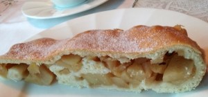 July 8: God help us, a two-strudel day! Anna, our landlady, invited us over in the afternoon for strudel hausgemacht. How could we say no?