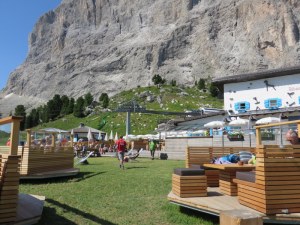 The Rifugio Emilio Comici  is perhaps the most amazing mountain "refuge" we've seen.