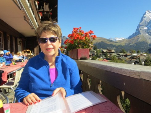 Lunch in Muerren, overlooking the Laurterbrunnen Valley.