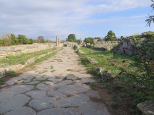 Old Roman road to the sea, which was once much closer.