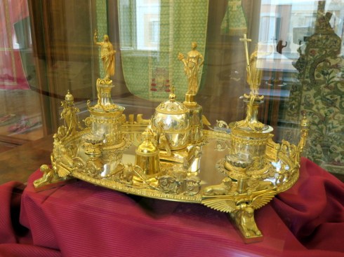 Writing set of Pope Pius VIII. Sorry about the glare. It is under glass for its protection.