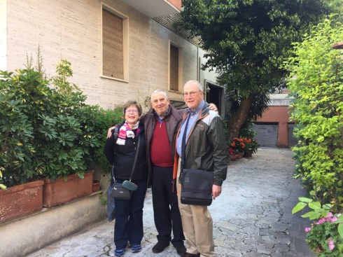 Our fabulous portiere Pellegrino. Actually his wife is the portiera, and he is retired...but still helping us out every day. He calls himself "The Sheriff" and he is alwasy watching out for us. 