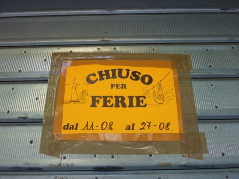 Every year the same thing: One, two, three, even four weeks closed. 