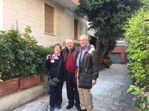 Here we are with our portiere, Pellegrino, who has been a friend and a blessing.