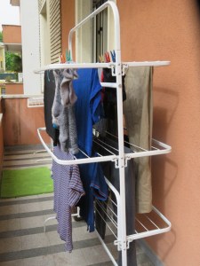 My clothes dryer in summer. In the winter the "dryer" is in the second bedroom. 